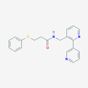 N-([2,3'-bipyridin]-3-ylmethyl)-3-(phenylthio)propanamide