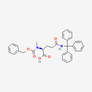 molecular formula C33H32N2O5 B2542049 Z-MeGln(Trt)-OH CAS No. 1239425-84-3