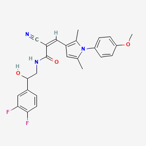 molecular formula C25H23F2N3O3 B2542053 (Z)-2-cyano-N-[2-(3,4-difluorophenyl)-2-hydroxyethyl]-3-[1-(4-methoxyphenyl)-2,5-dimethylpyrrol-3-yl]prop-2-enamide CAS No. 1252563-93-1