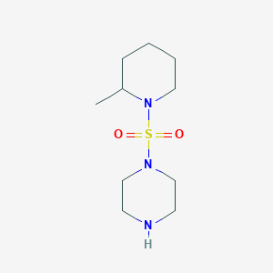 molecular formula C10H21N3O2S B2542059 1-[(2-甲基哌啶-1-基)磺酰基]哌嗪 CAS No. 923208-46-2