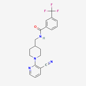 N-((1-(3-cyanopyridin-2-yl)piperidin-4-yl)methyl)-3-(trifluoromethyl)benzamide