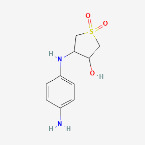 4-[(4-Aminophenyl)amino]tetrahydrothiophene-3-ol 1,1-dioxide