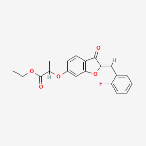 (Z)-ethyl 2-((2-(2-fluorobenzylidene)-3-oxo-2,3-dihydrobenzofuran-6-yl)oxy)propanoate