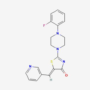 molecular formula C19H17FN4OS B2542072 (Z)-2-(4-(2-氟苯基)哌嗪-1-基)-5-(吡啶-3-基亚甲基)噻唑-4(5H)-酮 CAS No. 868142-96-5