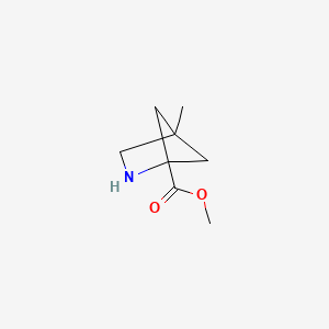 molecular formula C8H13NO2 B2542074 Methyl 4-methyl-2-azabicyclo[2.1.1]hexane-1-carboxylate CAS No. 2012696-34-1