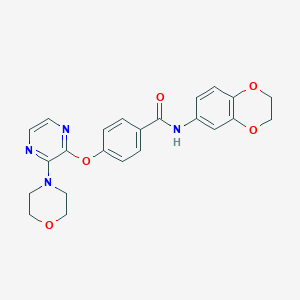 N-(2,3-dihydro-1,4-benzodioxin-6-yl)-4-{[3-(morpholin-4-yl)pyrazin-2-yl]oxy}benzamide