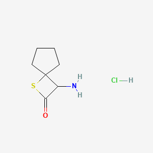 3-Amino-1-thiaspiro[3.4]octan-2-one;hydrochloride