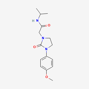 molecular formula C15H21N3O3 B2542087 N-异丙基-2-(3-(4-甲氧基苯基)-2-氧代咪唑烷-1-基)乙酰胺 CAS No. 1257551-91-9