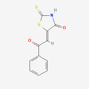 molecular formula C11H7NO2S2 B2542088 Dihydro-2-thioxo-5-[(benzoyl)methylene]thiazol-4(5H)-one CAS No. 133902-15-5