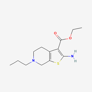 molecular formula C13H20N2O2S B2542098 2-アミノ-6-プロピル-4H,5H,6H,7H-チエノ[2,3-c]ピリジン-3-カルボン酸エチル CAS No. 327170-78-5