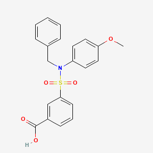molecular formula C21H19NO5S B2542112 3-[Benzyl(4-methoxyphenyl)sulfamoyl]benzoic acid CAS No. 750610-53-8