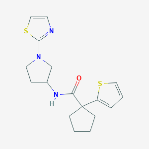 N-(1-(thiazol-2-yl)pyrrolidin-3-yl)-1-(thiophen-2-yl)cyclopentanecarboxamide