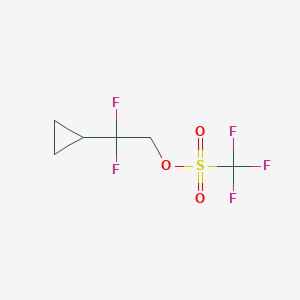molecular formula C6H7F5O3S B2542122 (2-环丙基-2,2-二氟乙基)三氟甲磺酸酯 CAS No. 2260710-54-9