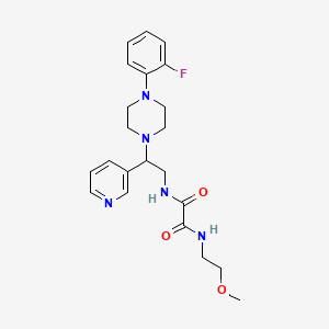 N1-(2-(4-(2-fluorophenyl)piperazin-1-yl)-2-(pyridin-3-yl)ethyl)-N2-(2-methoxyethyl)oxalamide
