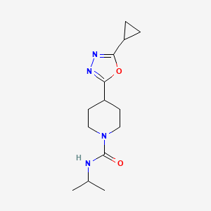 molecular formula C14H22N4O2 B2542131 4-(5-cyclopropyl-1,3,4-oxadiazol-2-yl)-N-isopropylpiperidine-1-carboxamide CAS No. 1172330-70-9