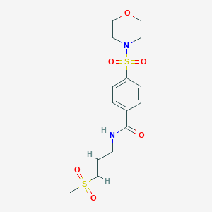 molecular formula C15H20N2O6S2 B2542136 N-[(2E)-3-methanesulfonylprop-2-en-1-yl]-4-(morpholine-4-sulfonyl)benzamide CAS No. 2097941-29-0