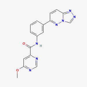 N-(3-([1,2,4]triazolo[4,3-b]pyridazin-6-yl)phenyl)-6-methoxypyrimidine-4-carboxamide