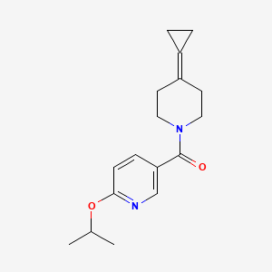 molecular formula C17H22N2O2 B2542140 (4-Cyclopropylidenepiperidin-1-yl)(6-isopropoxypyridin-3-yl)methanone CAS No. 2097866-67-4