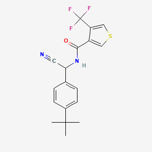 molecular formula C18H17F3N2OS B2542150 N-[(4-Tert-butylphenyl)-cyanomethyl]-4-(trifluoromethyl)thiophene-3-carboxamide CAS No. 2188915-21-9