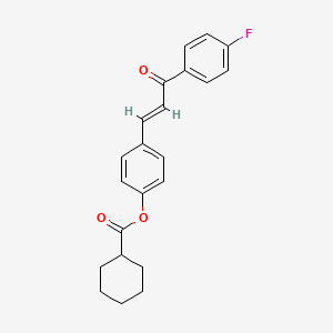 4-[3-(4-Fluorophenyl)-3-oxo-1-propenyl]phenyl cyclohexanecarboxylate