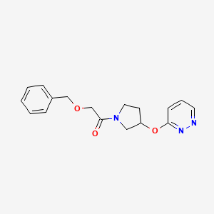 molecular formula C17H19N3O3 B2542154 2-(Benzyloxy)-1-(3-(pyridazin-3-yloxy)pyrrolidin-1-yl)ethanone CAS No. 2034255-37-1