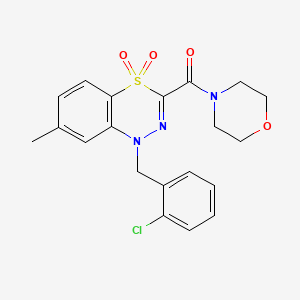1-(2-chlorobenzyl)-7-methyl-3-(morpholinocarbonyl)-4lambda~6~,1,2-benzothiadiazine-4,4(1H)-dione