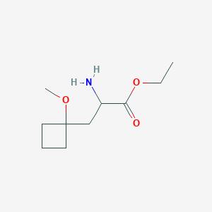 molecular formula C10H19NO3 B2542161 Ethyl 2-amino-3-(1-methoxycyclobutyl)propanoate CAS No. 1955498-75-5