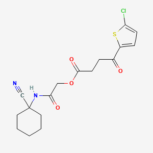 molecular formula C17H19ClN2O4S B2542163 [2-[(1-氰基环己基)氨基]-2-氧代乙基] 4-(5-氯噻吩-2-基)-4-氧代丁酸酯 CAS No. 923774-78-1