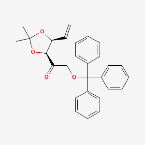 1-((4S,5S)-2,2-dimethyl-5-vinyl-1,3-dioxolan-4-yl)-2-(trityloxy)ethanone