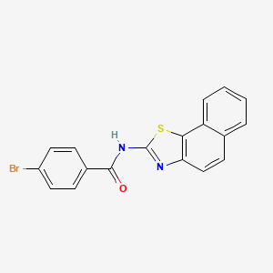 molecular formula C18H11BrN2OS B2542176 N-benzo[g][1,3]benzothiazol-2-yl-4-bromobenzamide CAS No. 325978-08-3