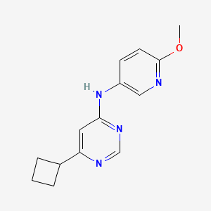 molecular formula C14H16N4O B2542177 6-cyclobutyl-N-(6-methoxypyridin-3-yl)pyrimidin-4-amine CAS No. 2176069-10-4