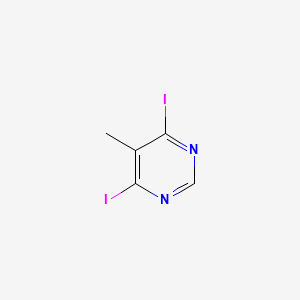 molecular formula C5H4I2N2 B2542180 4,6-二碘-5-甲基嘧啶 CAS No. 1029720-69-1