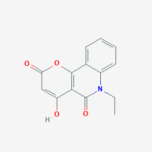molecular formula C14H11NO4 B2542188 6-乙基-4-羟基-2H-吡喃并[3,2-c]喹啉-2,5(6H)-二酮 CAS No. 161185-28-0