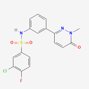 3-chloro-4-fluoro-N-(3-(1-methyl-6-oxo-1,6-dihydropyridazin-3-yl)phenyl)benzenesulfonamide
