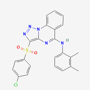 molecular formula C23H18ClN5O2S B2542194 3-[(4-氯苯基)磺酰基]-N-(2,3-二甲苯基)[1,2,3]三唑并[1,5-a]喹唑啉-5-胺 CAS No. 866812-55-7