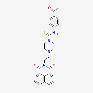 N-(4-acetylphenyl)-4-[2-(1,3-dioxobenzo[de]isoquinolin-2-yl)ethyl]piperazine-1-carbothioamide