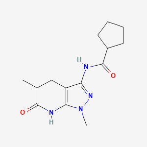 N-(1,5-dimethyl-6-oxo-4,5,6,7-tetrahydro-1H-pyrazolo[3,4-b]pyridin-3-yl)cyclopentanecarboxamide