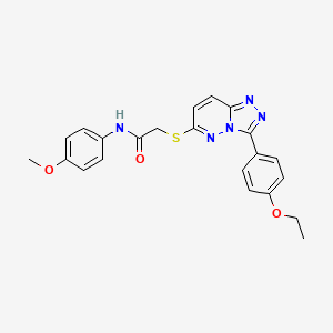 molecular formula C22H21N5O3S B2542207 2-((3-(4-ethoxyphenyl)-[1,2,4]triazolo[4,3-b]pyridazin-6-yl)thio)-N-(4-methoxyphenyl)acetamide CAS No. 852436-76-1