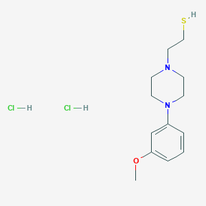 molecular formula C13H22Cl2N2OS B2542218 2-[4-(3-Methoxyphenyl)piperazin-1-yl]ethane-1-thiol dihydrochloride CAS No. 2094163-77-4
