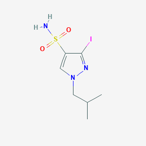 molecular formula C7H12IN3O2S B2542224 3-Iodo-1-(2-methylpropyl)pyrazole-4-sulfonamide CAS No. 1946822-48-5