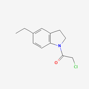 molecular formula C12H14ClNO B2542228 2-Chloro-1-(5-ethyl-2,3-dihydroindol-1-yl)ethanone CAS No. 2361764-99-8