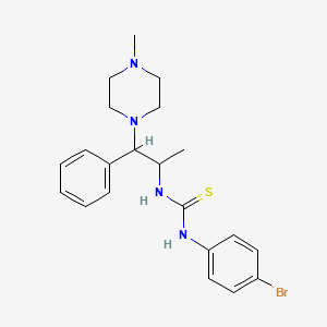 molecular formula C21H27BrN4S B2542231 1-(4-Bromophenyl)-3-[1-(4-methylpiperazin-1-yl)-1-phenylpropan-2-yl]thiourea CAS No. 868228-44-8