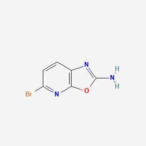 molecular formula C6H4BrN3O B2542232 5-溴-[1,3]恶唑并[5,4-b]吡啶-2-胺 CAS No. 1256804-19-9