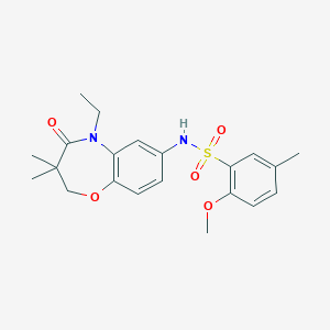 N-(5-ethyl-3,3-dimethyl-4-oxo-2,3,4,5-tetrahydrobenzo[b][1,4]oxazepin-7-yl)-2-methoxy-5-methylbenzenesulfonamide