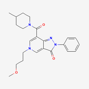 molecular formula C23H28N4O3 B2542235 5-(3-methoxypropyl)-7-(4-methylpiperidine-1-carbonyl)-2-phenyl-2H-pyrazolo[4,3-c]pyridin-3(5H)-one CAS No. 923234-18-8