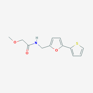molecular formula C12H13NO3S B2542240 2-甲氧基-N-((5-(噻吩-2-基)呋喃-2-基)甲基)乙酰胺 CAS No. 2034434-35-8