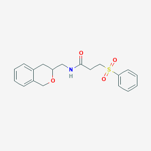 N-(isochroman-3-ylmethyl)-3-(phenylsulfonyl)propanamide