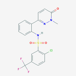 2-chloro-N-(2-(1-methyl-6-oxo-1,6-dihydropyridazin-3-yl)phenyl)-5-(trifluoromethyl)benzenesulfonamide