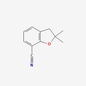 molecular formula C11H11NO B2542252 2,2-dimethyl-3H-1-benzofuran-7-carbonitrile CAS No. 864068-78-0