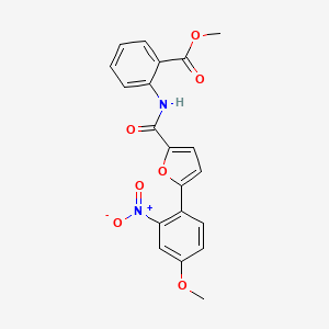 molecular formula C20H16N2O7 B2542254 Methyl 2-(5-(4-methoxy-2-nitrophenyl)furan-2-carboxamido)benzoate CAS No. 887348-43-8